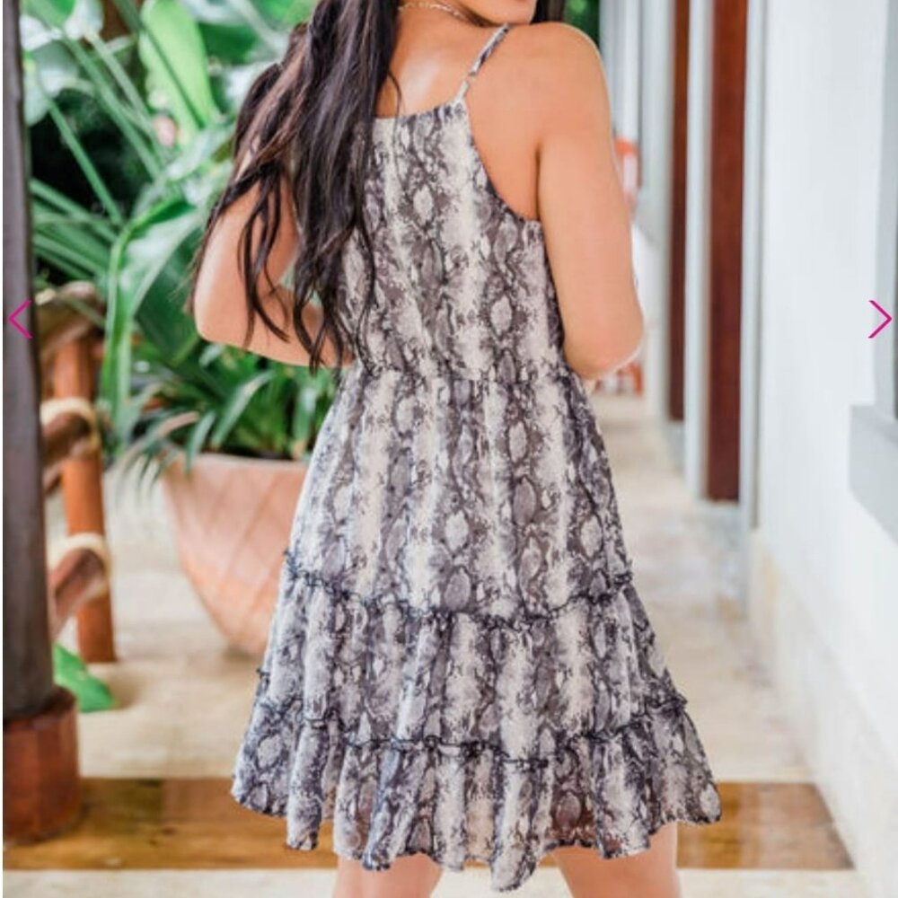 Snake Skin Pink Lily Dress - Picture 3 of 3